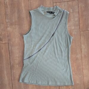 Doe & Rae Sage Green Ribbed Tank Top
